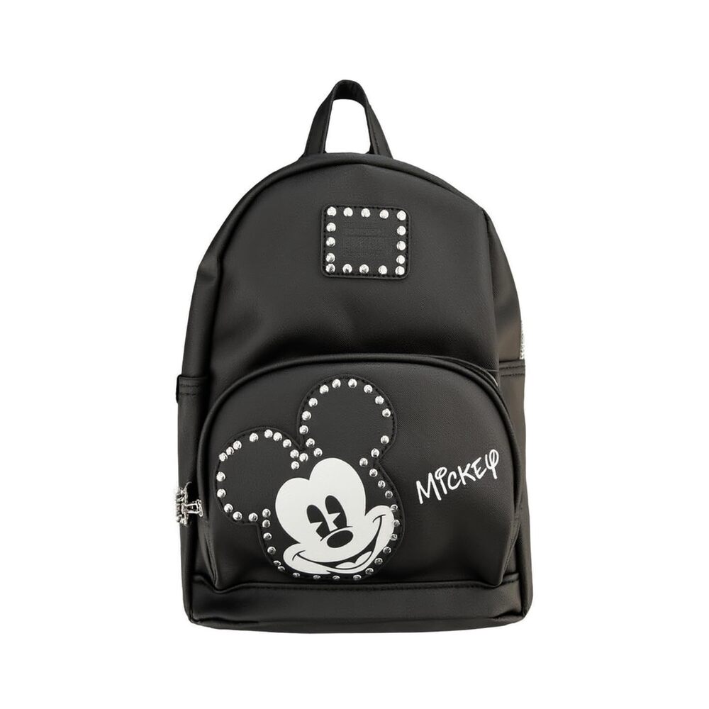 6207 Mickey Mouse Black 10" Unisex Casual Faux Leather Adjustable Strap
